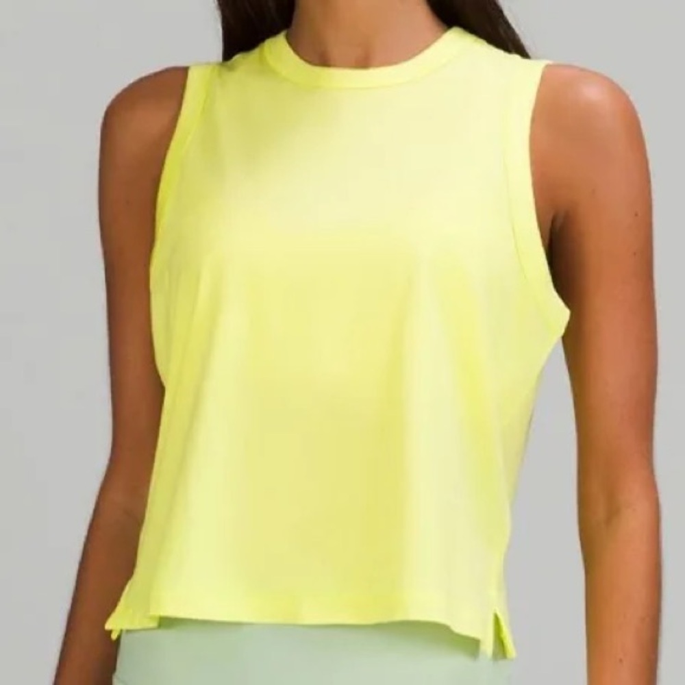 Yellow lululemon tank top
